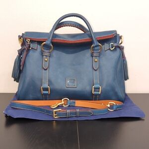 Dooney & Bourke Blue Satchel with Structured Design